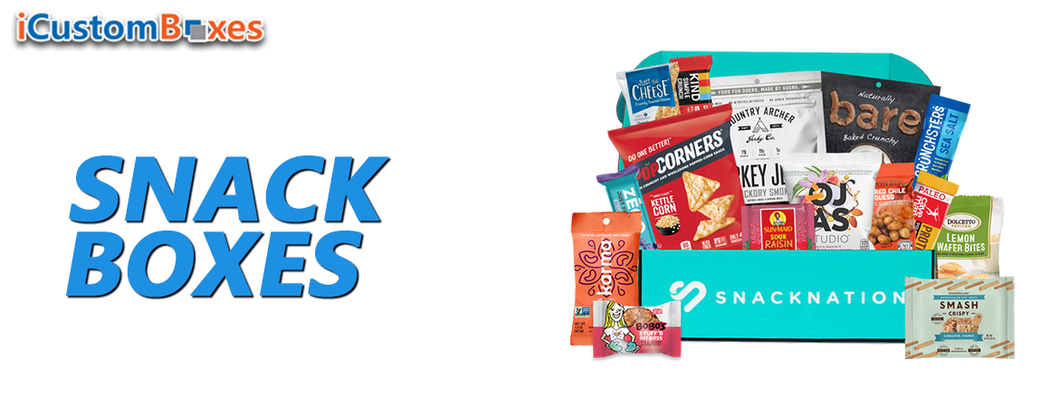 Get the attractive Customized Snack box wholesale at iCustomBoxes