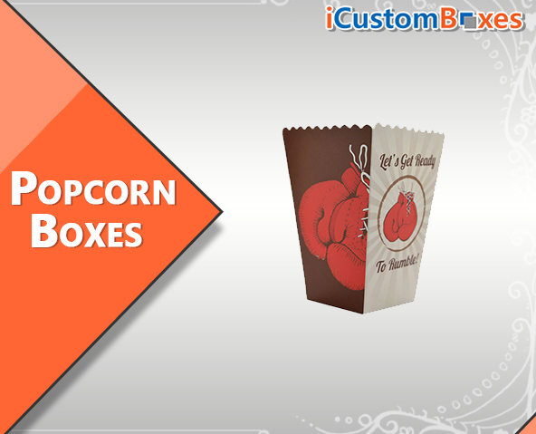 Printed Popcorn Boxes wholesale at iCustomBoxes