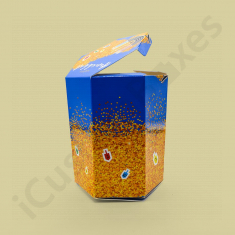 Custom Printed Hexagon Boxes by icustomboxes.com