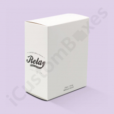 White logo Printed Coffee boxes by icustomboxes.com