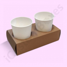 Disposable Kraft Paper Cup Base Handle Holder