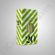 black and white striped box