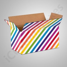 black and white striped gift box