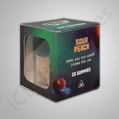 HHC Getaway Gummies Packaging with die cut