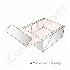4 Corner with display boxes wholesale by iCustomBoxes Canada