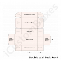 Double Wall Tuck Front by icustomboxes.com