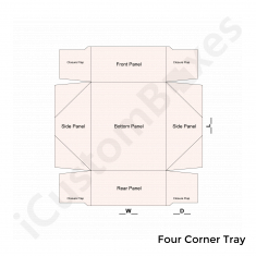 Four Corner Tray boxes by iCustomBoxes Canada