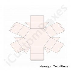 Hexagon two piece boxes wholesale by iCustomBoxes Canada