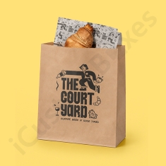 Custom Kraft Takeout Bags