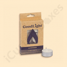 Tea Light Candle Box Packaging with Hang Tab