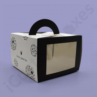 Image 13: Custom Die Cut Cake Boxes with handle by icustomboxes.com