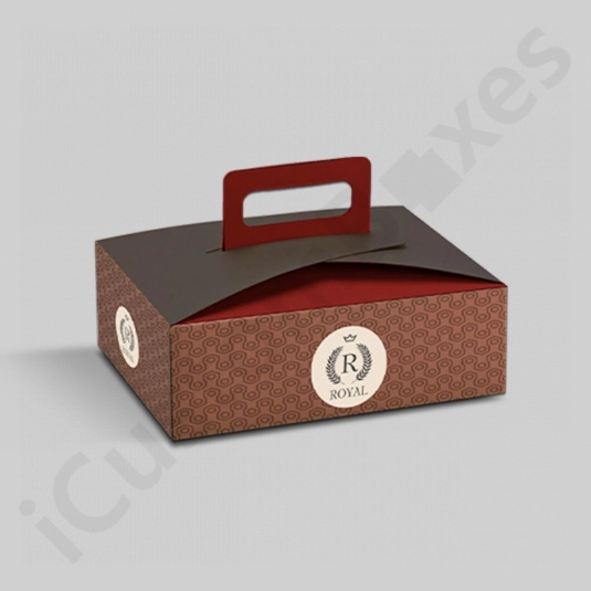Custom Cardboard Boxes With Handle USA by icustomboxes.com