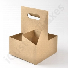 Get Eco-friendly Disposable Kraft Paper Cup Base Handle Holder