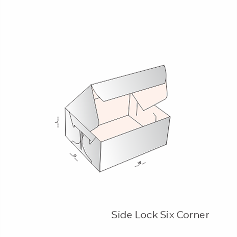 Custom Side Lock Six Corner by icustomboxes.com