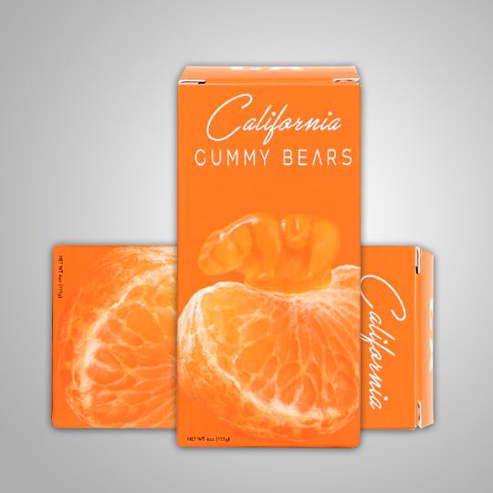 Printed HHC Getaway Orange Gummies Boxes