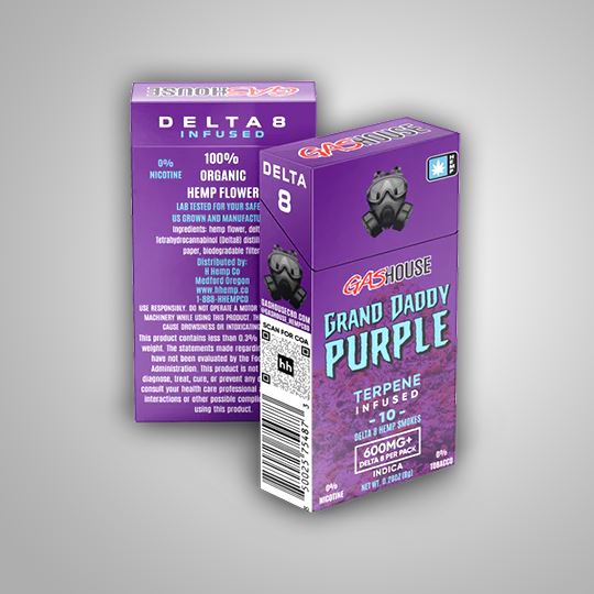 Gas House Delta 8 Grape Pre-Roll Boxes
