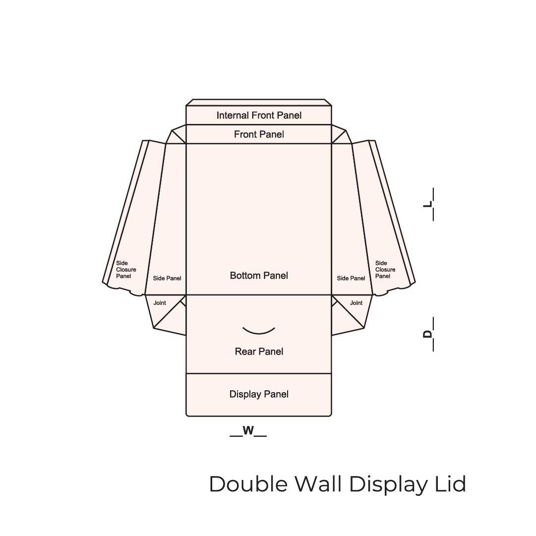 Double wall display lid box by icustomboxes.com