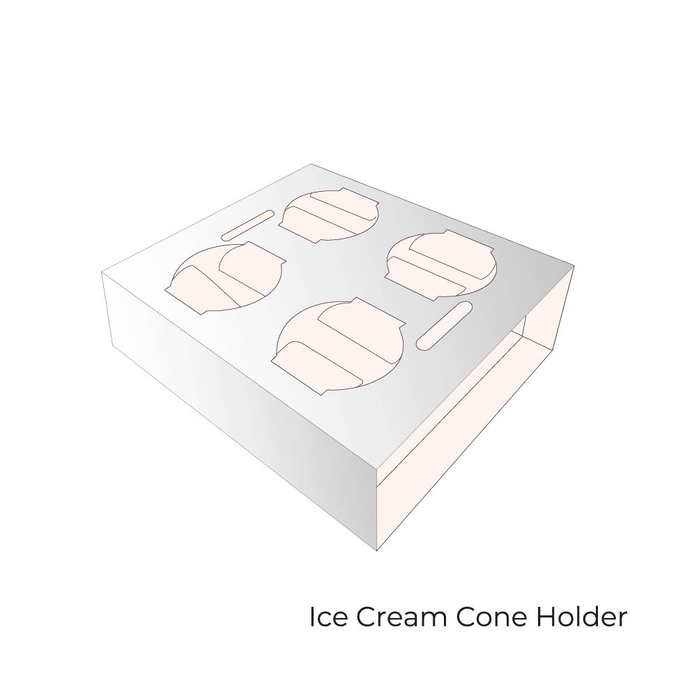 Ice Cream Cone Holder box packaging by icusotmboxes.com