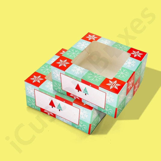 Custom Printed Christmas Cupcake Boxes no minimum