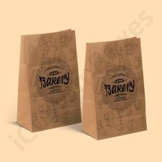 Custom Kraft Takeout Bags