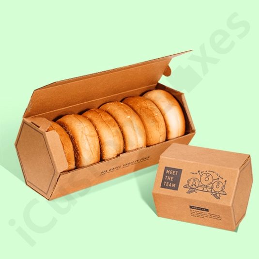 ★COURONNE★ Bagel Packing Pouch 30_RVAEX25142BRD Custom Bagel Boxes | Bagel Packaging with Logo