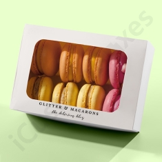 macaron boxes with transparent window