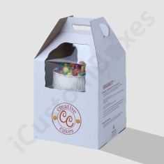 custom tall cake boxes with handle