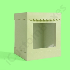 custom tall cake boxes with window