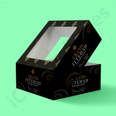 Custom Printed Black Cake Packaging