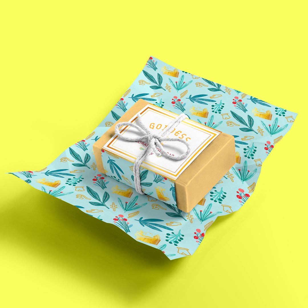 custom wrapping paper for handmade soap