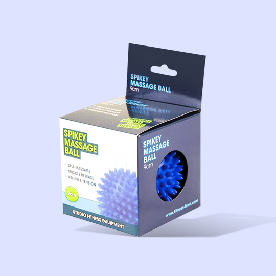 massage ball box with hang tag