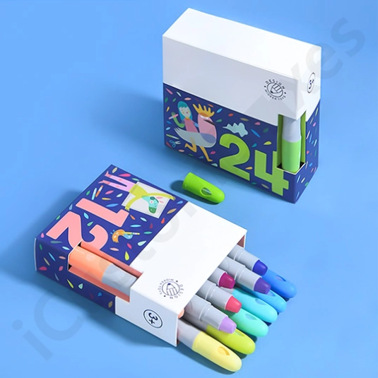 Custom marker boxes made from durable cardboard with brand logo printing