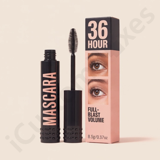 Custom mascara boxes with elegant packaging