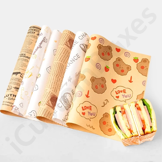 custom printed butter paper