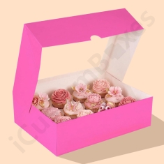 bespoke pink cupcake boxes