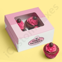 custom pink cupcake boxes