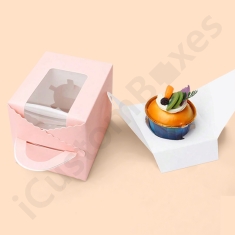 pink cupcake boxes for 1 cupcake