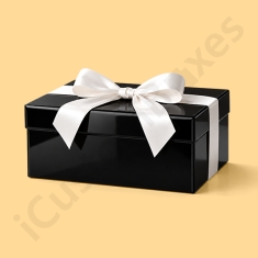 glossy black cardboard gift boxes