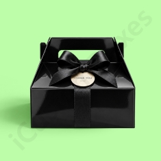 custom glossy black gift boxes