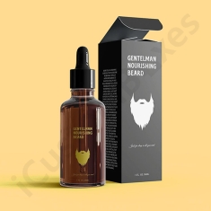 Cardboard Beard Oil Packaging with Custom Printing