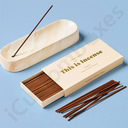 Luxury custom incense box packaging made from eco-friendly cardboard