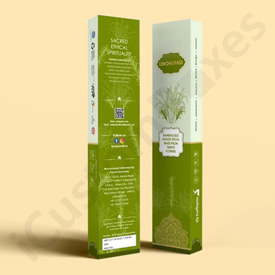 Luxury custom incense box packaging made from eco-friendly cardboard