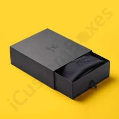 tray and sleeve styles hoodie box in black color
