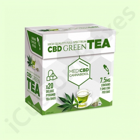 CBD Tea Box packaging wholesale  by icustomboxes.com