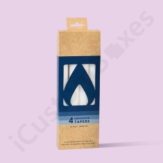 kraft taper candle box