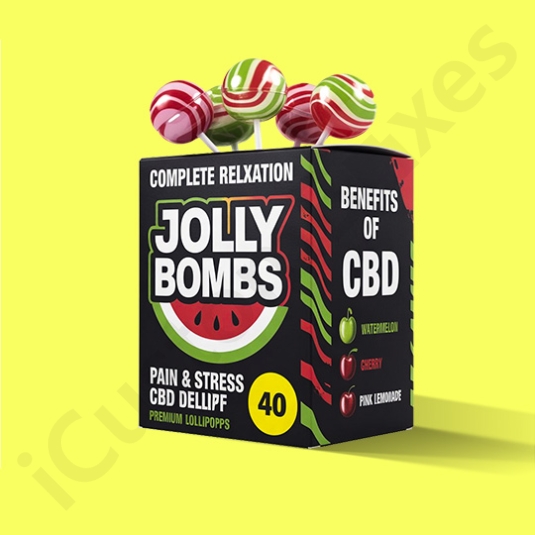 custom cbd lollipop boxes