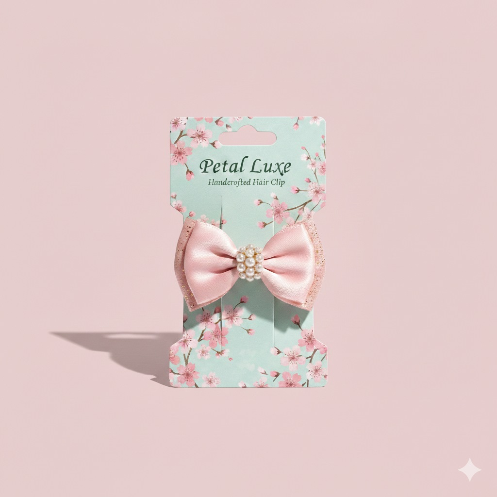 hair bow packaging with logo