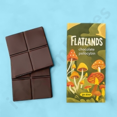 mushroom chocolate bar box packaging
