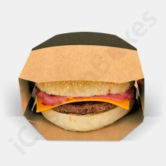 kraft paper burger sleeves packaging