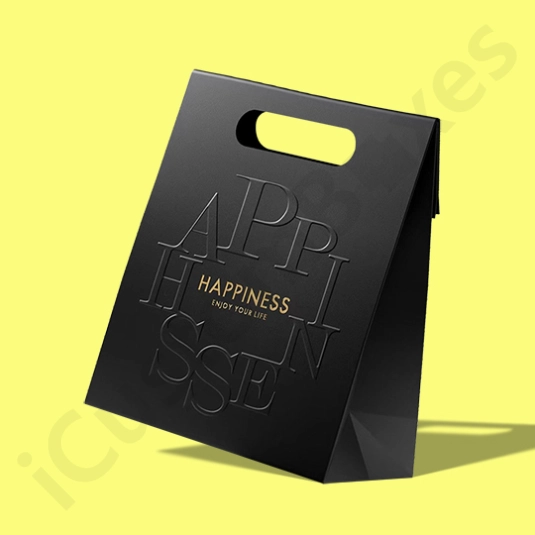 custom cosmetic paper bags with pritned logo